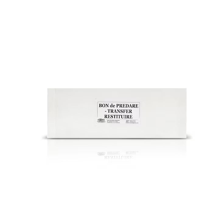 Bon predare transfer, A5, 100 file, hartie autocopiativa, 4 exemplare, coperta carton, landscape