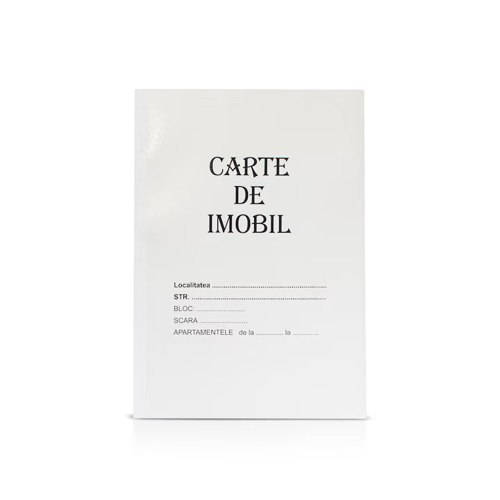 Carte de imobil, A4, 50 file, hartie 70 g, coperta carton, portrait