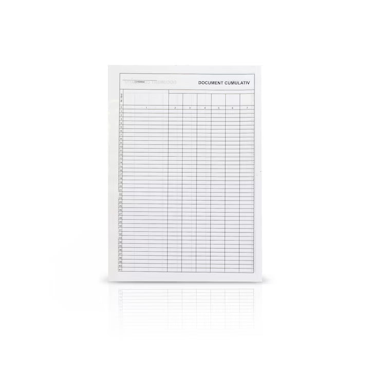 Document cumulativ, A4, 100 file, hartie 70 g, coperta hartie, portrait