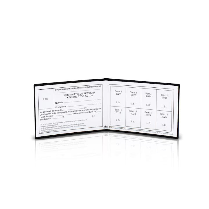 Legitimatie conducator auto, 100x70 mm, imitatie piele, inscriptionat embosat