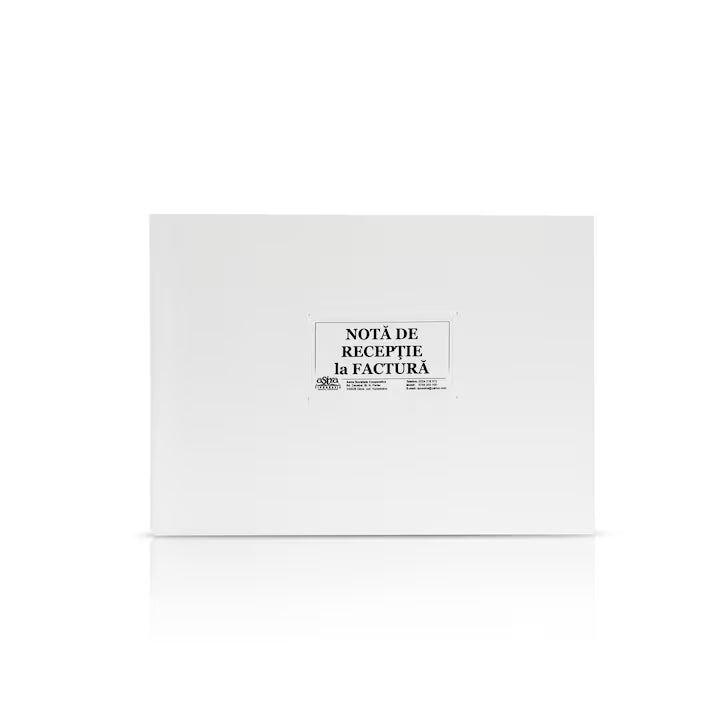 Nota de receptie la factura, A4, 100 file, hartie autocopiativa, 2 exemplare, coperta carton, landscape