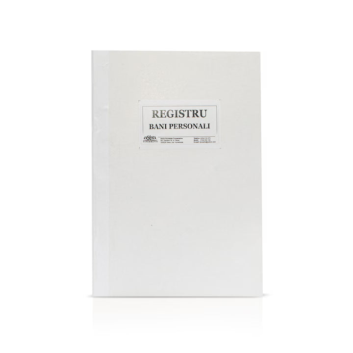 Registru bani personali, A4, 100 file, hartie 70 g, coperta carton, portrait - Tipografia Astra