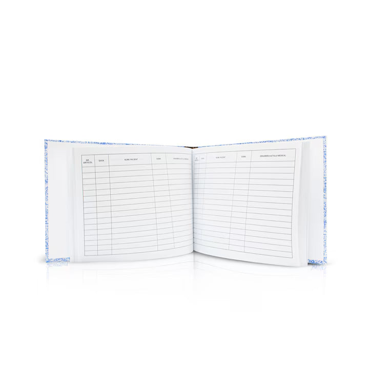 Registru consultatii stomatologice, A4, 100 file, hartie 70 g, coperta mucava, landscape - Tipografia Astra