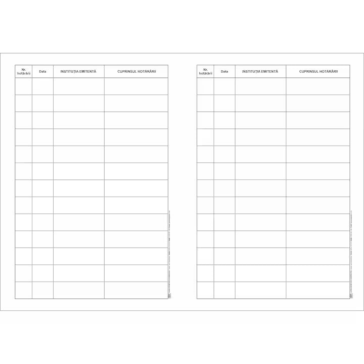 Registru evidenta proiecte consiliu local, A4, 100 file, hartie 70 g, coperta mucava, portrait