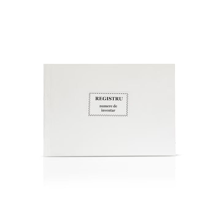 Registru inventar, snuruit, A4, 100 file, hartie 70 g, coperta carton, portrait