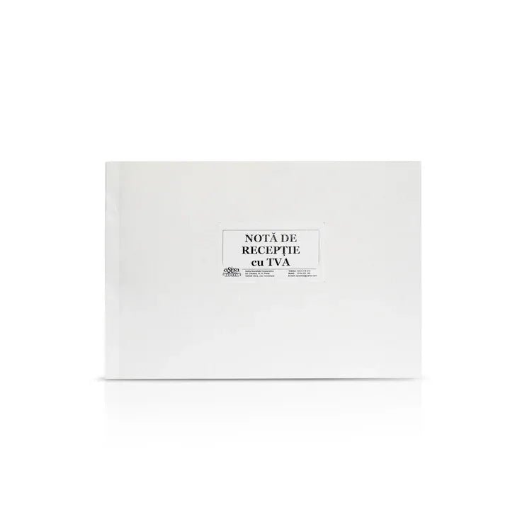 Nota de receptie cu TVA, A4, 100 file, hartie 70 g, coperta carton, landscape