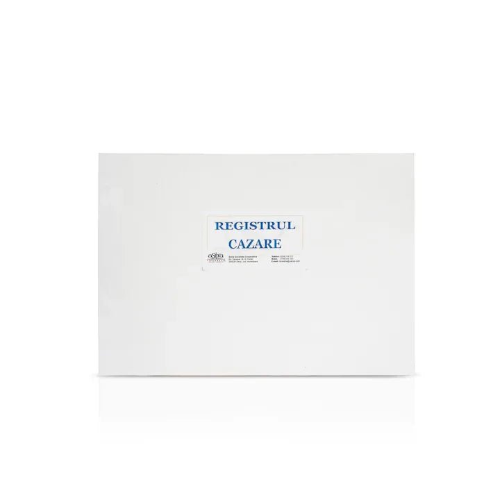 Registru cazare, A4, 100 file, hartie 70 g, coperta carton, landscape